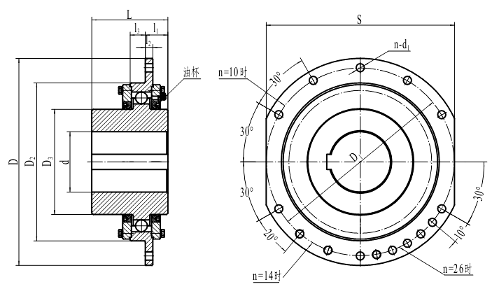 QLG型卷筒滾珠聯軸器 QLG型卷筒滾珠聯軸器
